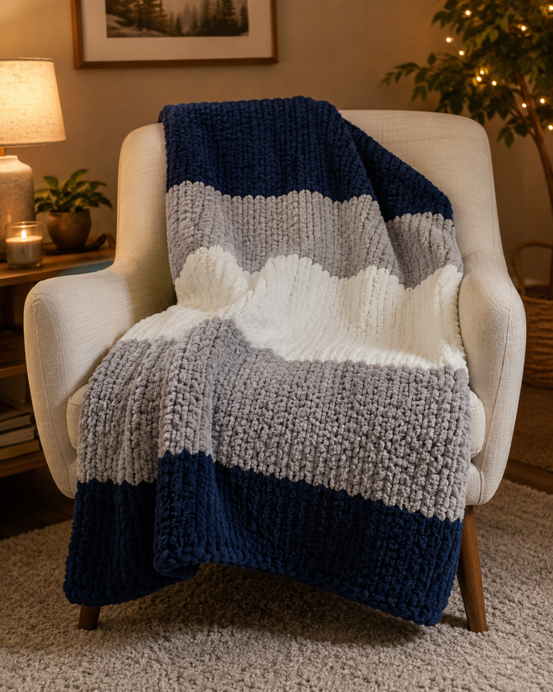 Chunky Knit Blanket – New York Yankees